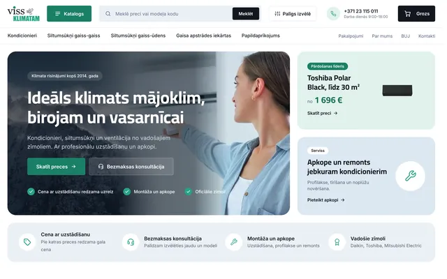 vissklimatam.lv mājaslapa