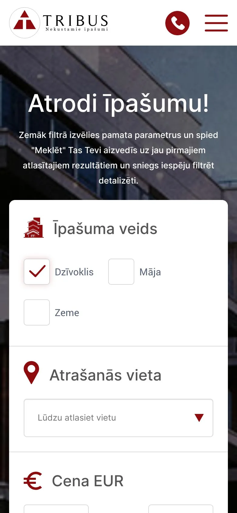 tribus.lv mobilajā