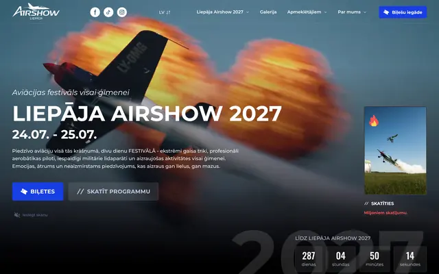 airshow.lv website