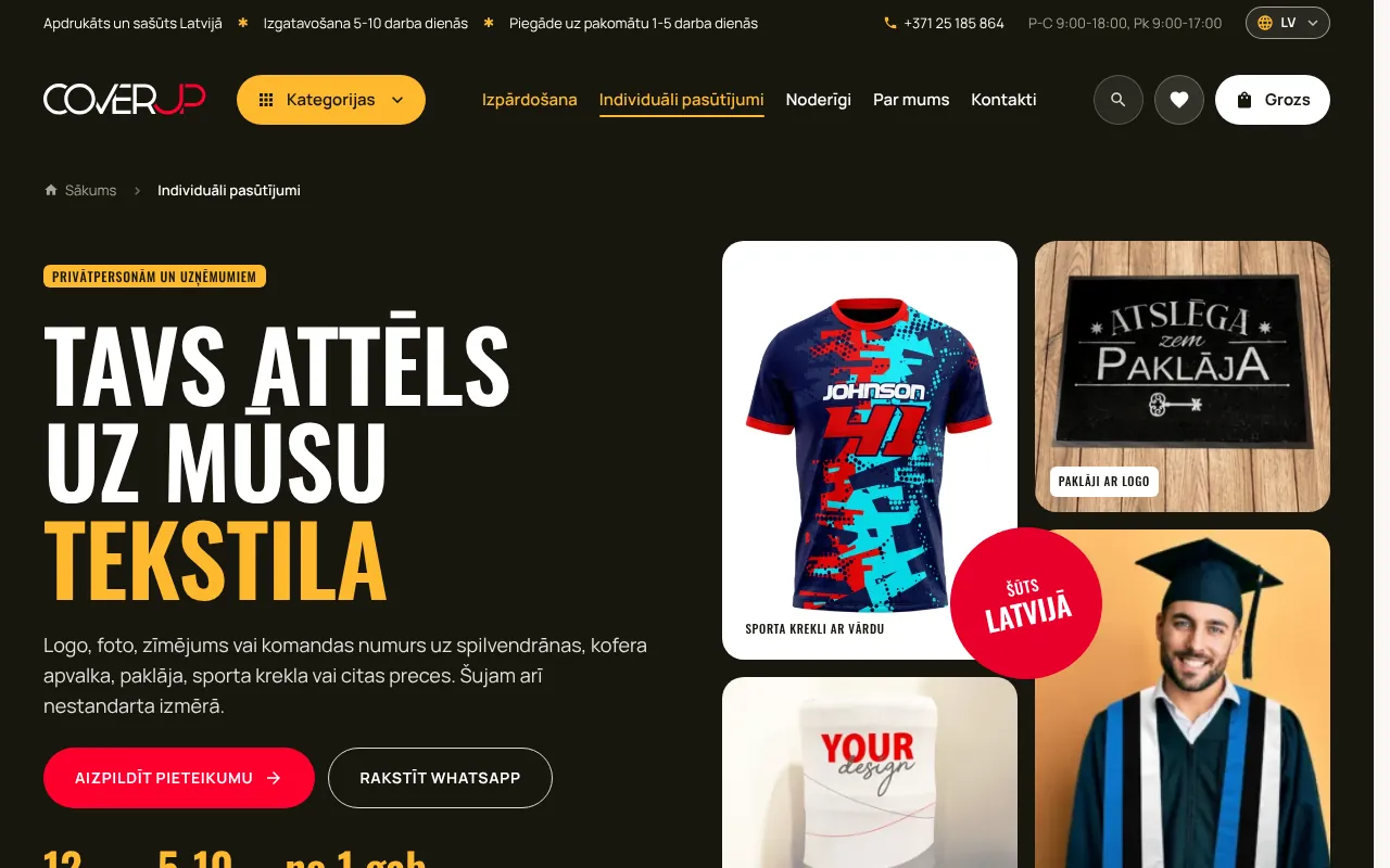 coverup.lv: Individuāli pasūtījumi
