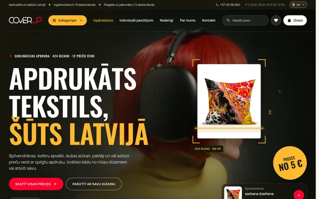 coverup.lv mājaslapa