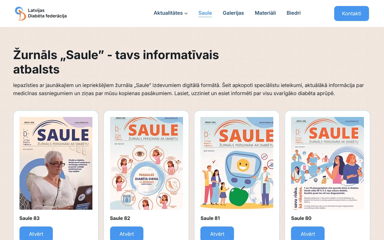 diabets.lv: Žurnāls „Saule”
