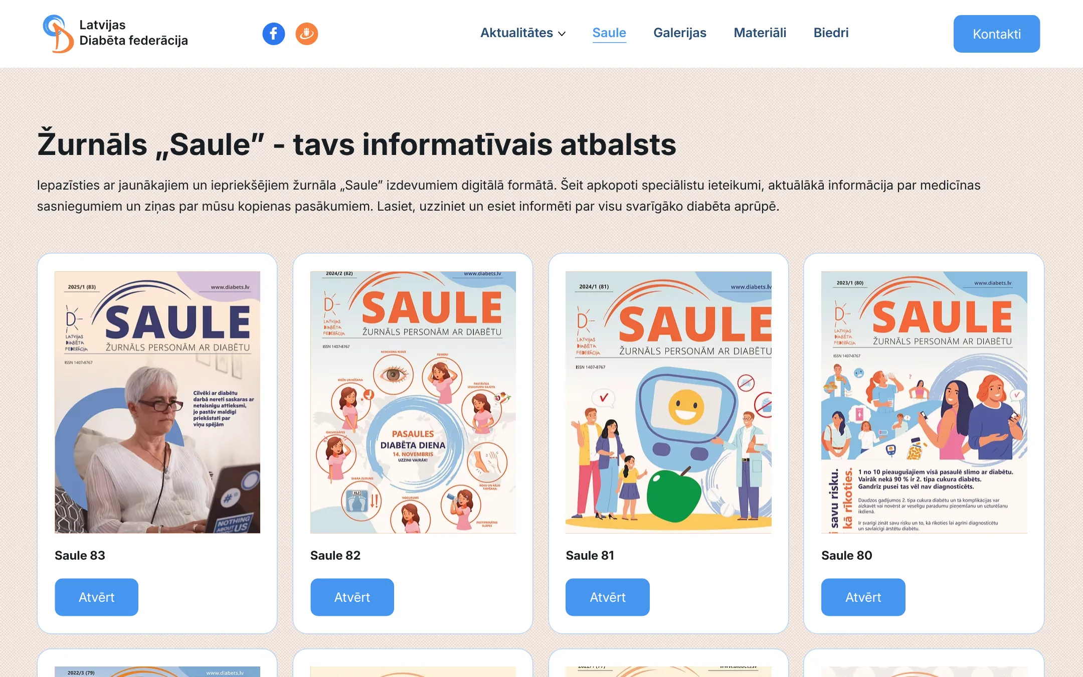 diabets.lv: Saule magazine