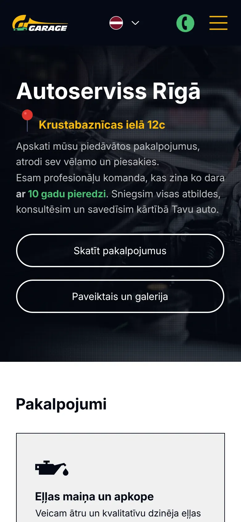gtgarage.lv mobilajā