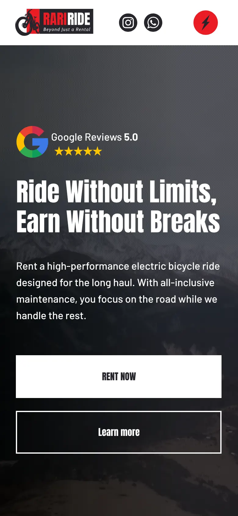 rariride.lv on mobile: Homepage