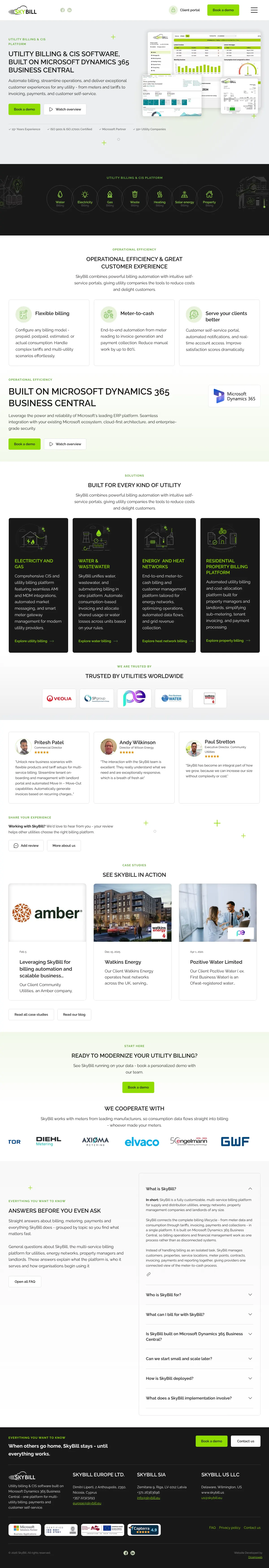 skybill.eu: homepage, screenshot of the live site