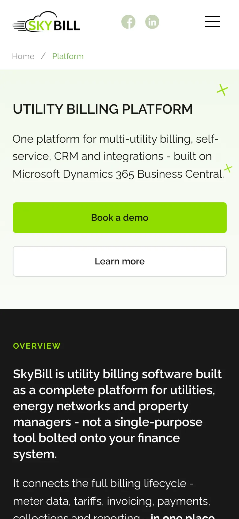 skybill.eu на мобильном: Платформа