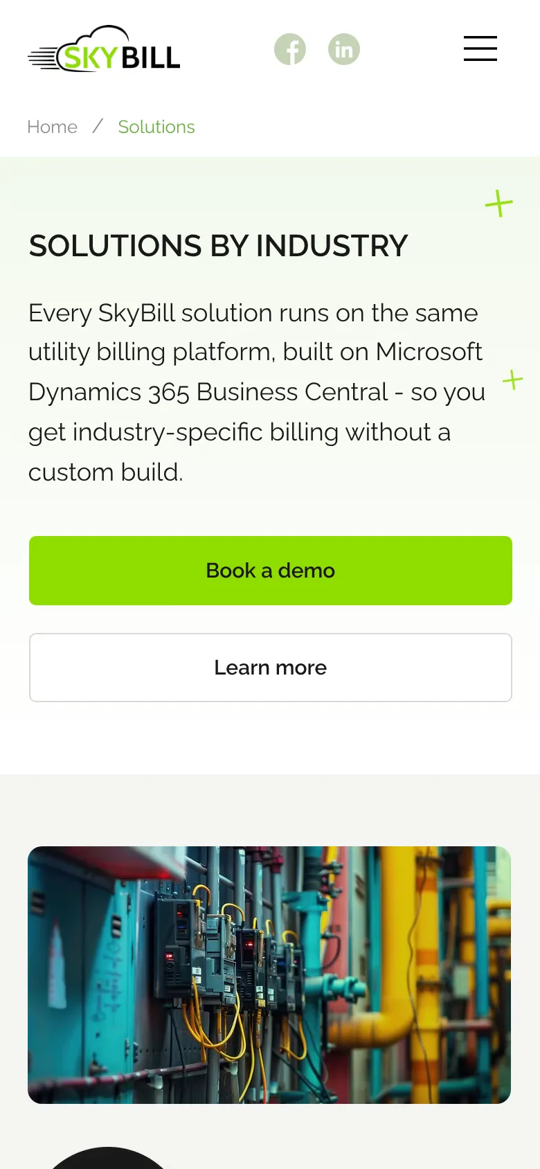skybill.eu на мобильном: Отраслевые решения