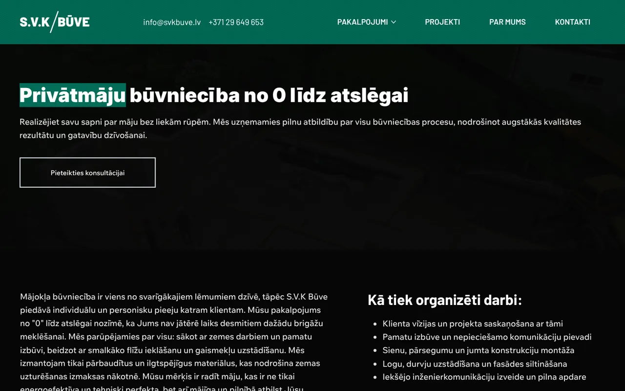 svkbuve.lv: Privātmāju būvniecība