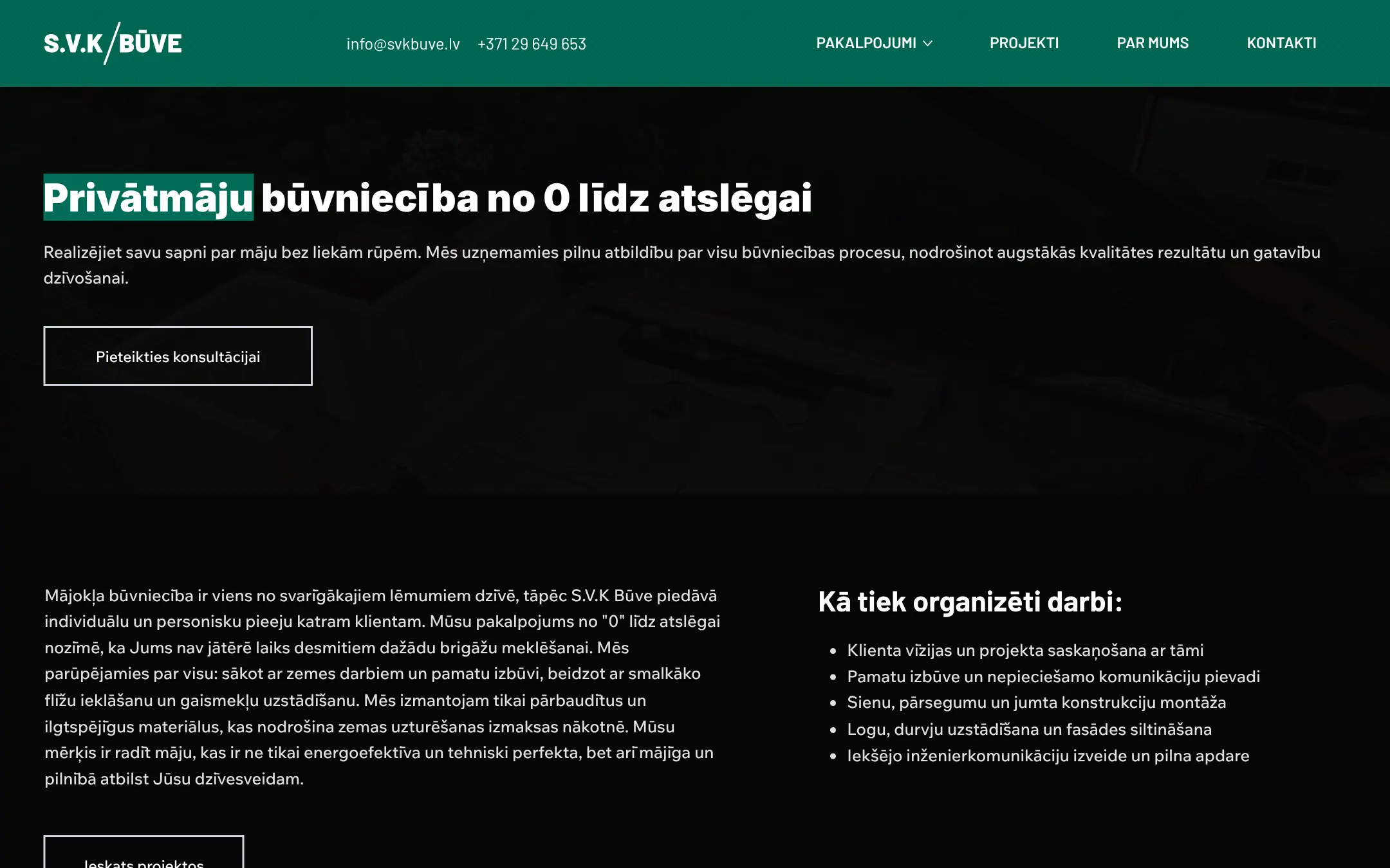 svkbuve.lv: Строительство частных домов