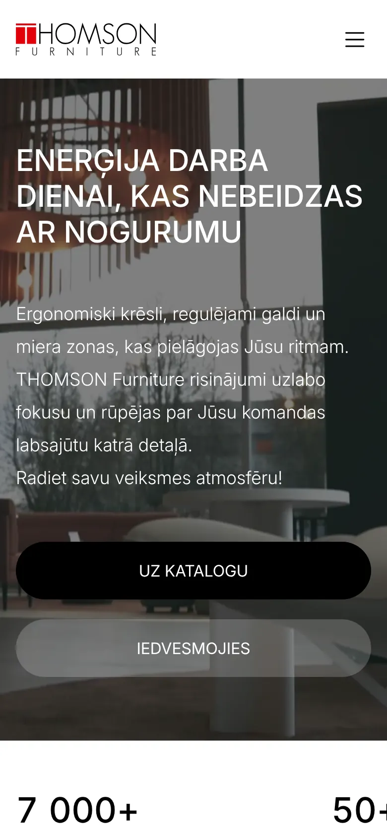 thomsonfurniture.lv на мобильном