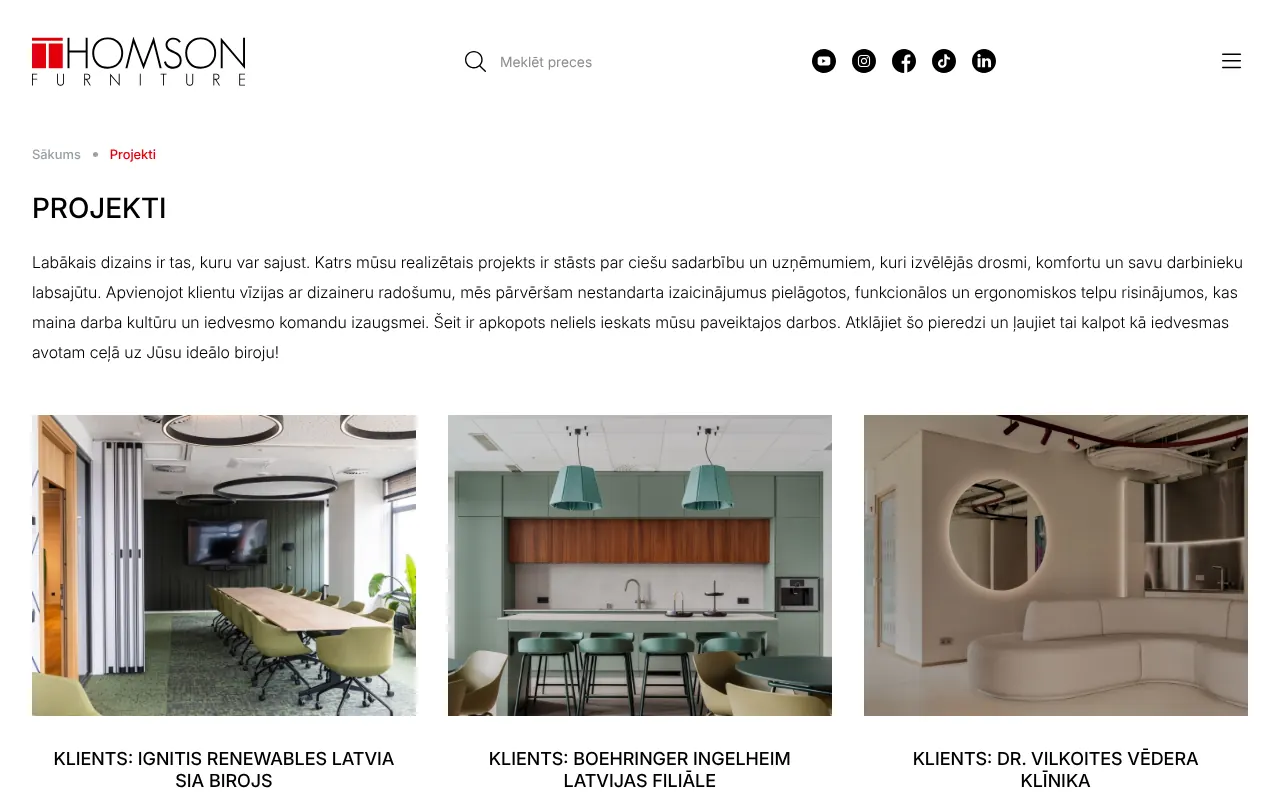 thomsonfurniture.lv: Проекты