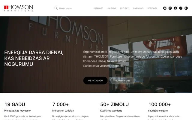 thomsonfurniture.lv website