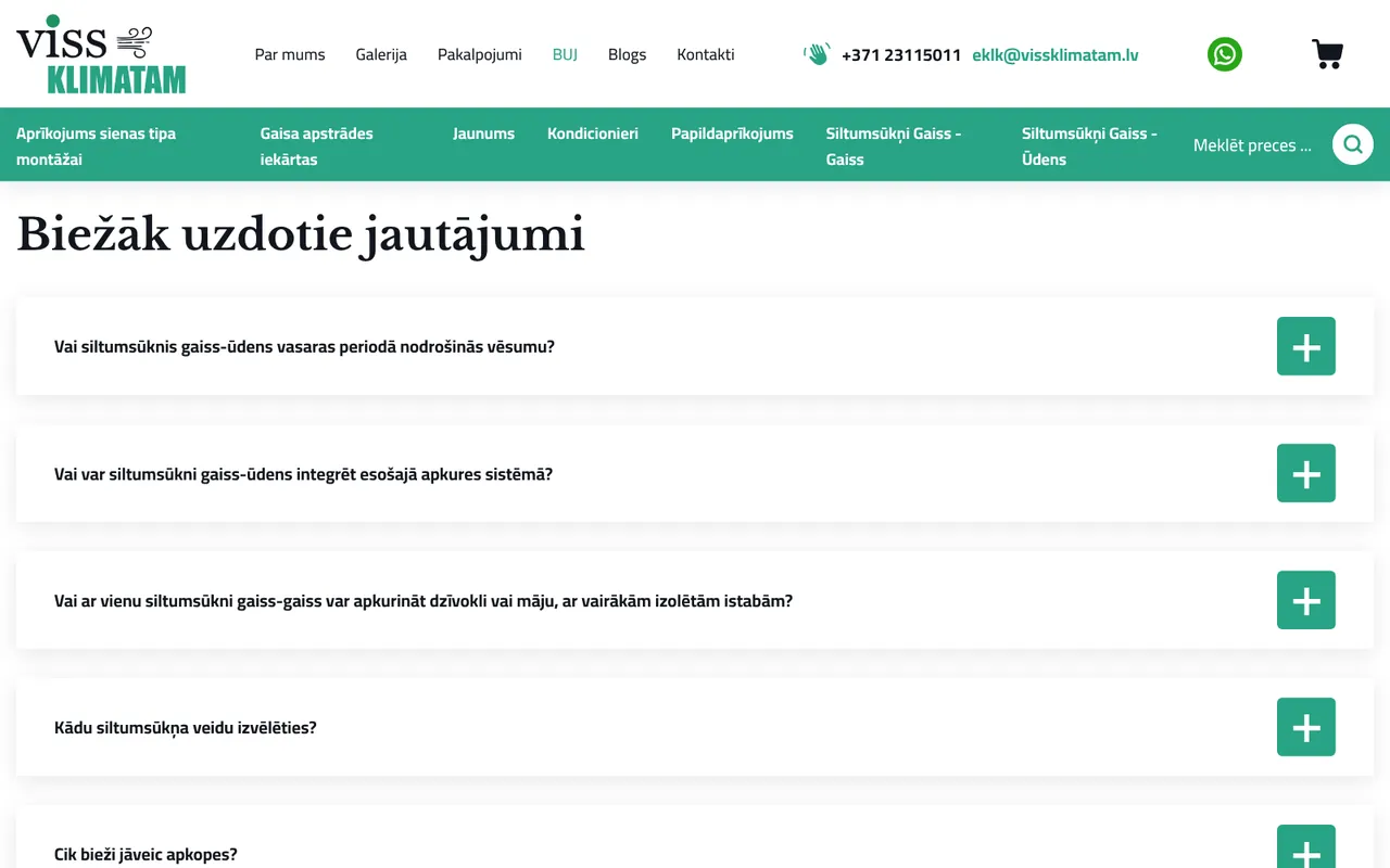 vissklimatam.lv: BUJ (ekrānuzņēmums no dzīvās lapas)