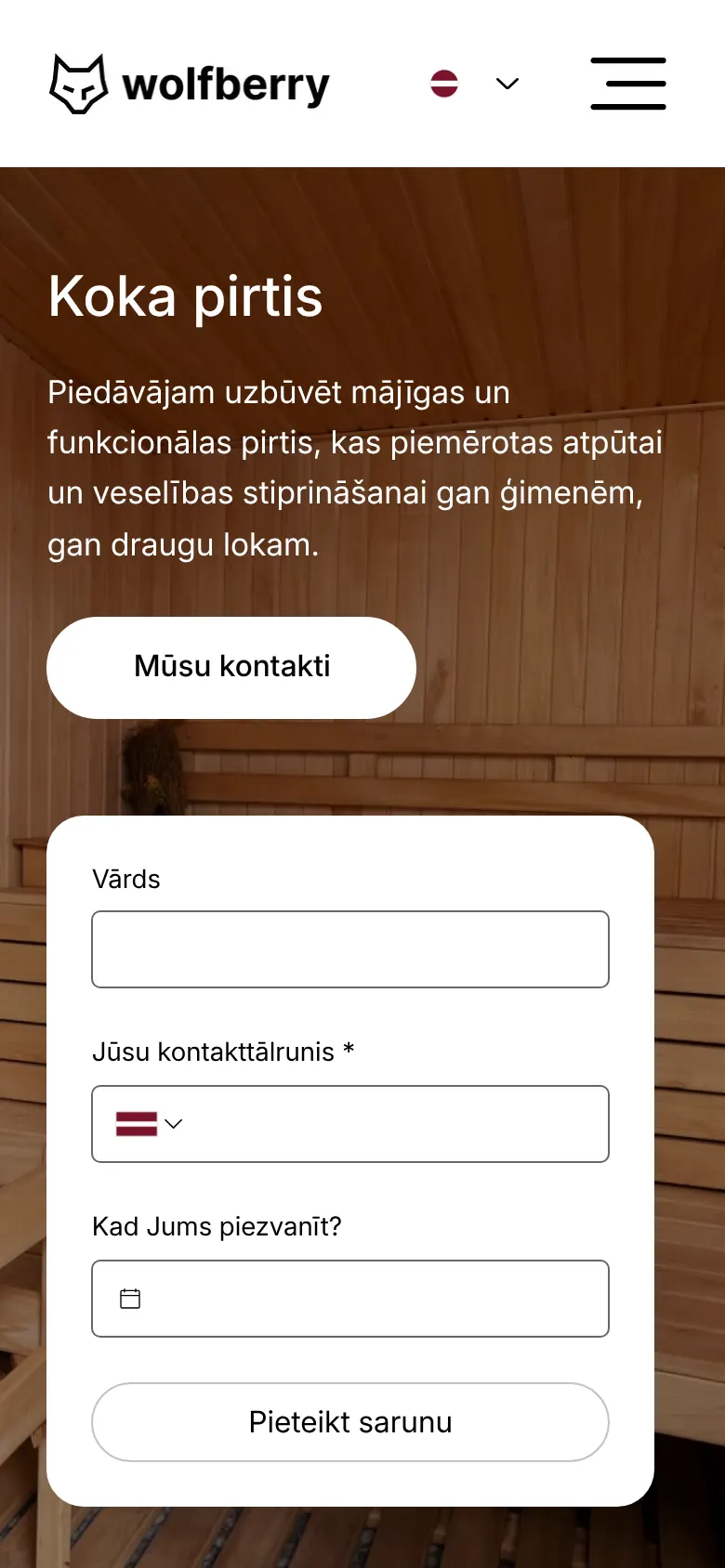 wolfberry.lv на мобильном: Бани