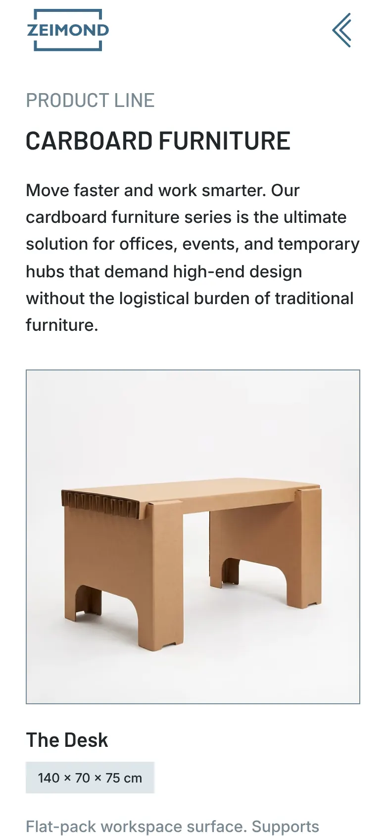 zeimond.eu on mobile: Cardboard Furniture