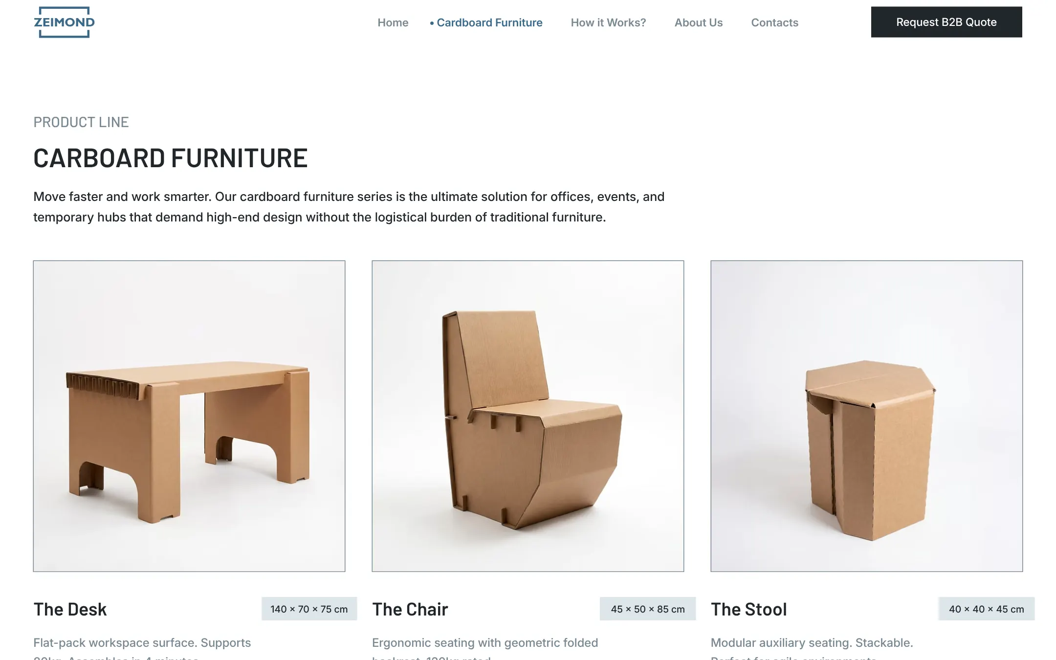 zeimond.eu: Cardboard Furniture