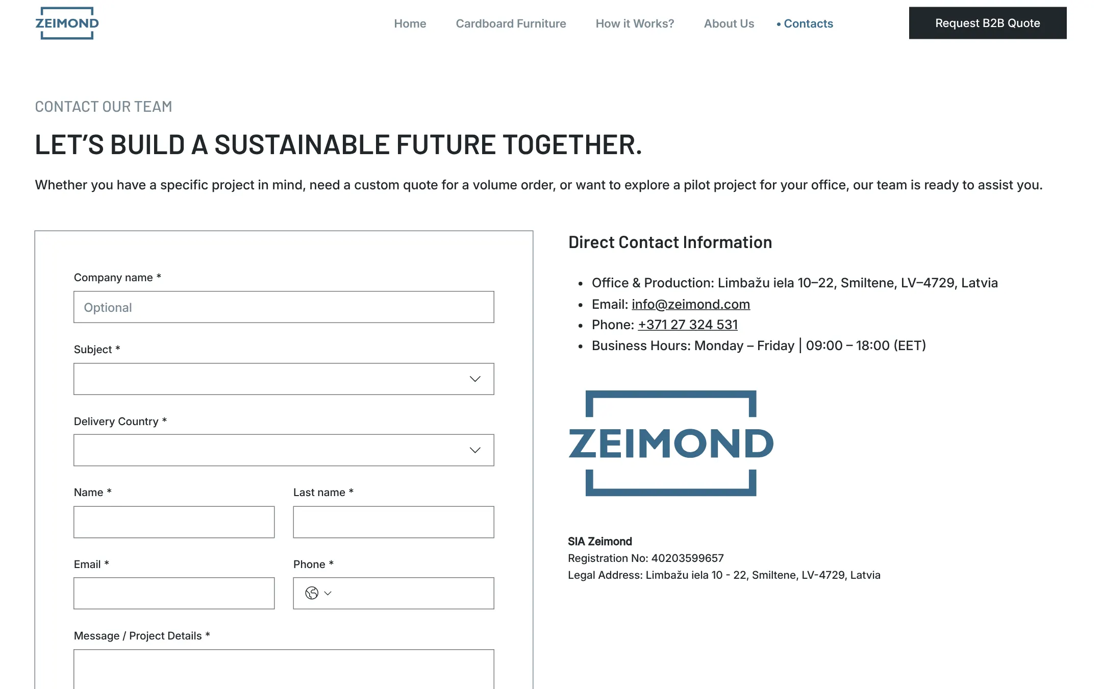 zeimond.eu: Contacts
